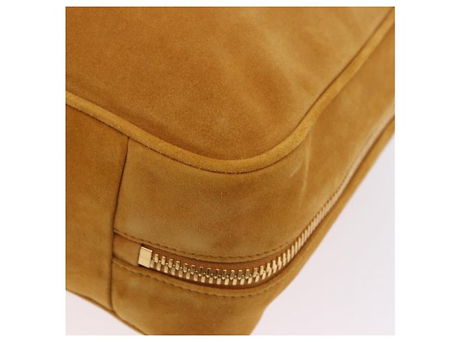 Borsa a tracolla Miu Miu Beau in camoscio Yellow Gold Auth ka5957SAM D'oro Giallo - vista 14