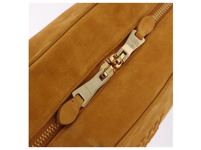 Borsa a tracolla Miu Miu Beau in camoscio Yellow Gold Auth ka5957SAM D'oro Giallo - vista 17