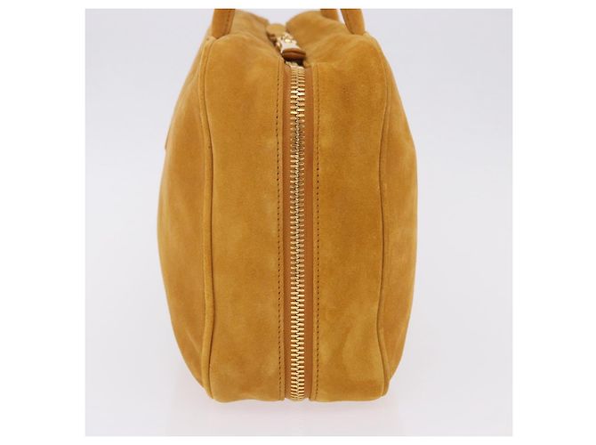 Borsa a tracolla Miu Miu Beau in camoscio Yellow Gold Auth ka5957SAM D'oro Giallo - vista 3