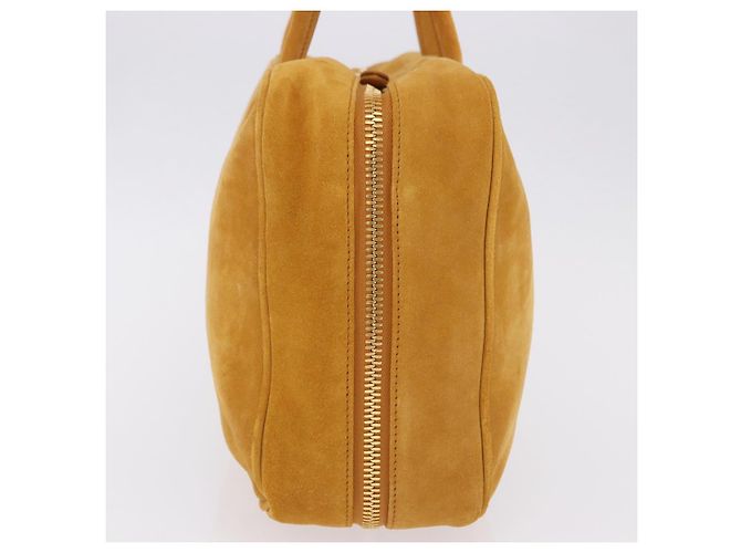 Borsa a tracolla Miu Miu Beau in camoscio Yellow Gold Auth ka5957SAM D'oro Giallo - vista 4