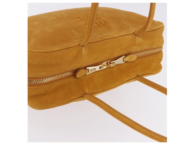 Borsa a tracolla Miu Miu Beau in camoscio Yellow Gold Auth ka5957SAM D'oro Giallo - vista 6
