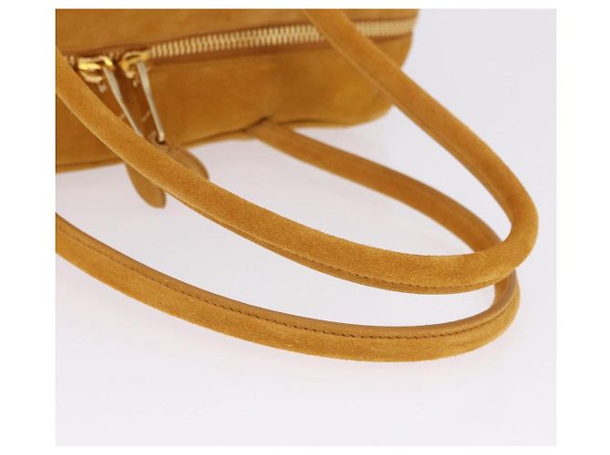 Borsa a tracolla Miu Miu Beau in camoscio Yellow Gold Auth ka5957SAM D'oro Giallo - vista 7