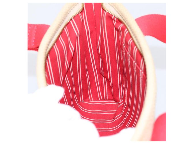 Borsa a mano LOUIS VUITTON Antigua Cabas PM Rosso Beige M40038 LV Auth ka5953 - vista 19