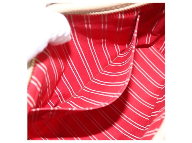 Borsa a mano LOUIS VUITTON Antigua Cabas PM Rosso Beige M40038 LV Auth ka5953 - vista 20