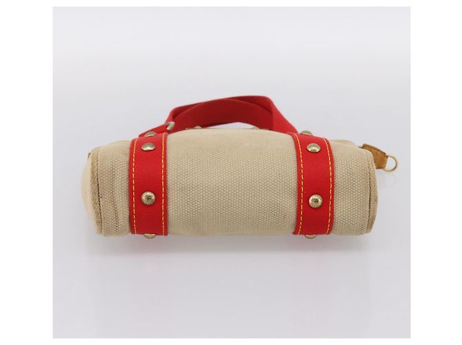 Borsa a mano LOUIS VUITTON Antigua Cabas PM Rosso Beige M40038 LV Auth ka5953 - vista 5