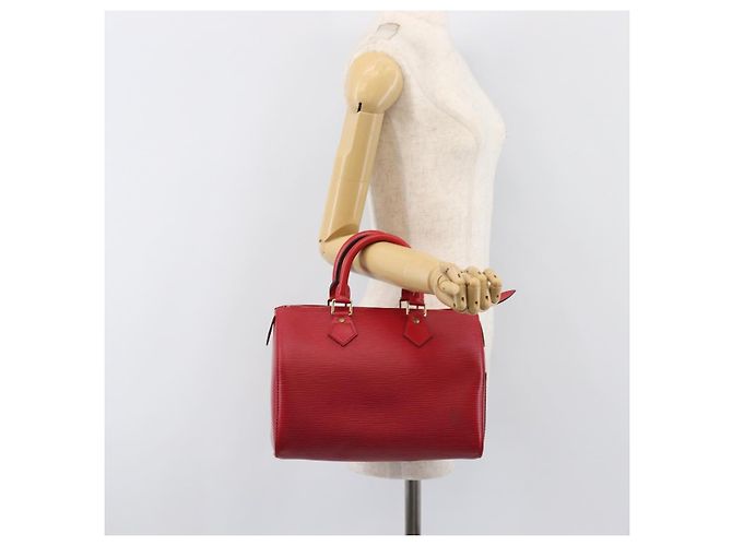 Borsa a mano LOUIS VUITTON Epi Speedy 25 Castilian Red M43017 LV Auth 199331V Rosso - vista 24