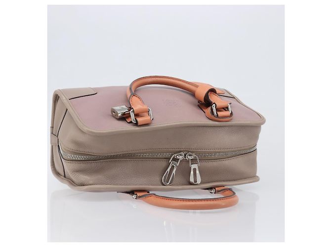 LOEWE Amazona 28 Handtasche Leder Rosa Silber Authentisch 200805V Pink - Ansicht 6