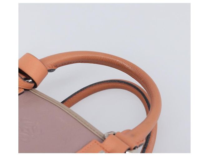 LOEWE Amazona 28 Handtasche Leder Rosa Silber Authentisch 200805V Pink - Ansicht 8