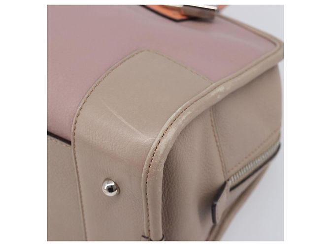 LOEWE Amazona 28 Handtasche Leder Rosa Silber Authentisch 200805V Pink - Ansicht 9