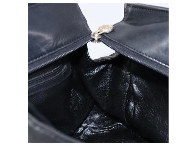 Borsa a mano FENDI Macaroni in pelle nera e oro Auth 199827 Nero D'oro - vista 18