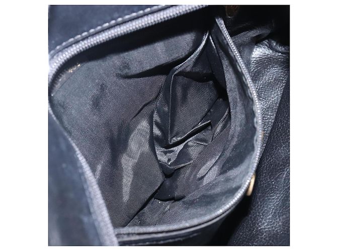 Borsa a mano FENDI Macaroni in pelle nera e oro Auth 199827 Nero D'oro - vista 21