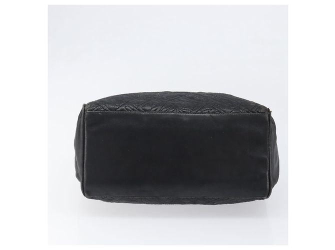 Borsa a mano FENDI Macaroni in pelle nera e oro Auth 199827 Nero D'oro - vista 5