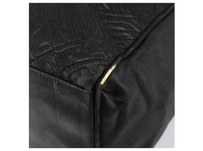 Borsa a mano FENDI Macaroni in pelle nera e oro Auth 199827 Nero D'oro - vista 9