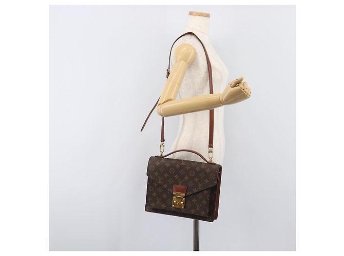 Borsa a mano LOUIS VUITTON Monogram Monceau 28 M51185 LV Auth ka6012 Monogramma - vista 26