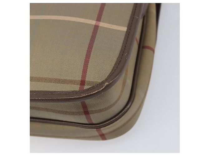 Borsa a tracolla Burberrys Nova Check Canvas Beige Gold Auth ka6035 D'oro - vista 15