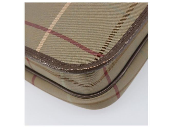 Borsa a tracolla Burberrys Nova Check Canvas Beige Gold Auth ka6035 D'oro - vista 16