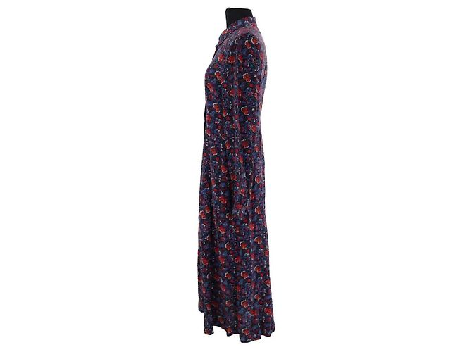 Vestido de seda azul DMN - vista 3