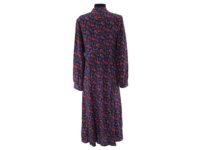 Vestido de seda azul DMN - vista 4