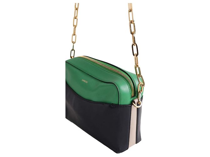 Borsa a tracolla Lancel in pelle verde - vista 3