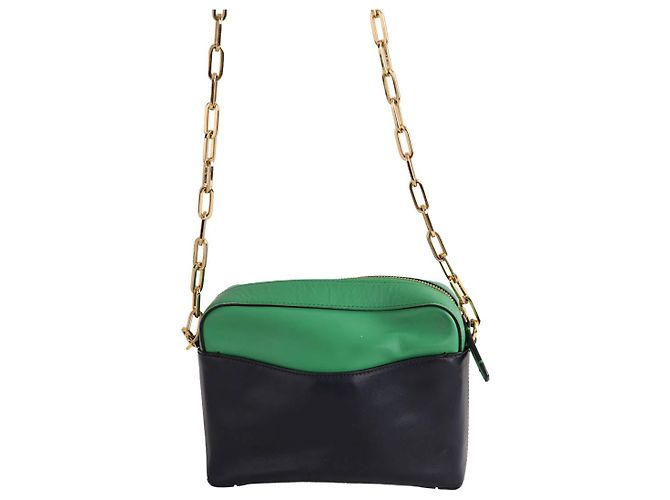 Borsa a tracolla Lancel in pelle verde - vista 4