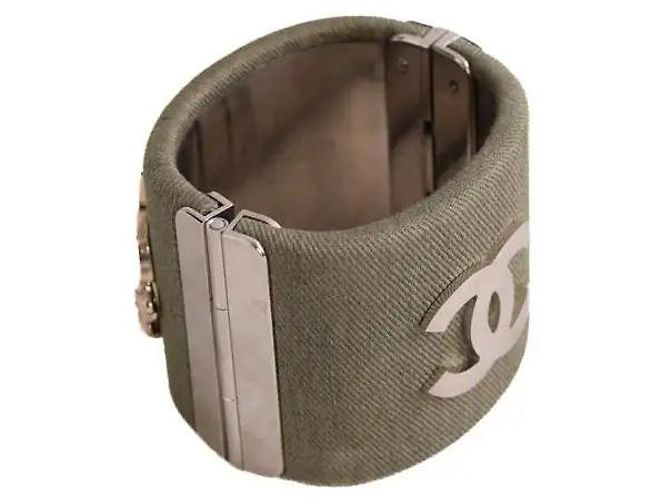 Pulsera Chanel de acero caqui - vista 4