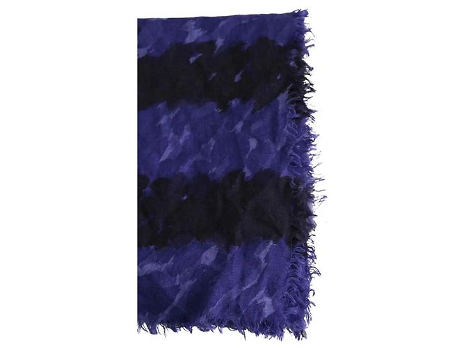 Chèche Burberry in cotone blu - vista 2
