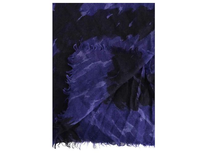 Chèche Burberry in cotone blu - vista 3