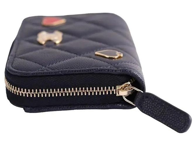 Chanel Tarjetero azul marino - vista 3