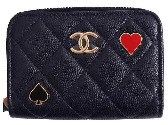 Chanel Tarjetero azul marino - vista 4