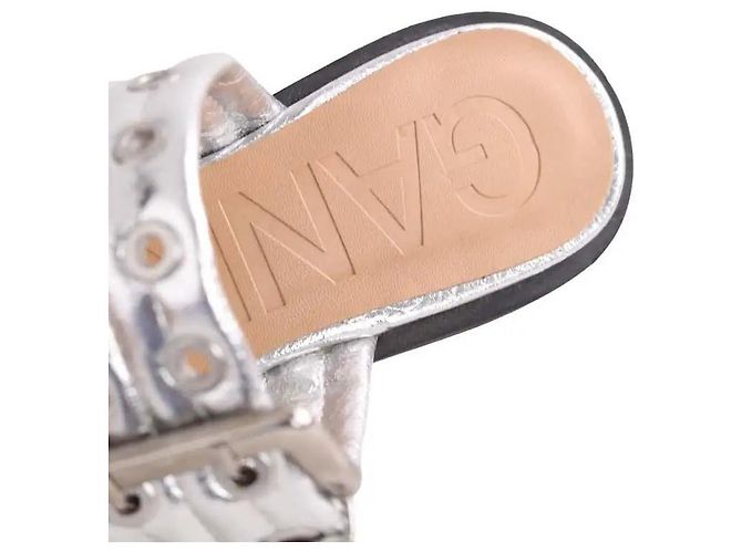 Tacchi Ganni in pelle argento - vista 5