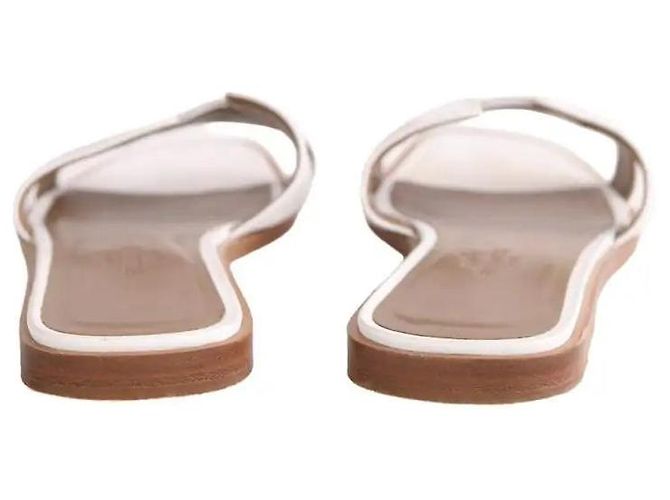 Sandali Oran Hermès in pelle bianchi Bianco - vista 2