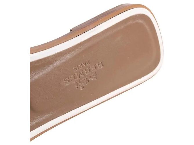 Sandali Oran Hermès in pelle bianchi Bianco - vista 5