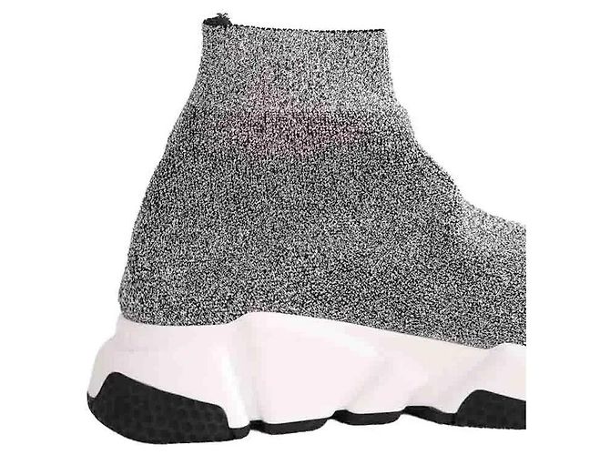 Balenciaga Sneakers Speed argentate Argento - vista 4