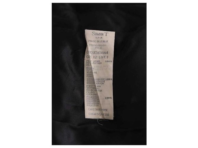 Abrigo de cuero negro Armani Jeans - vista 6