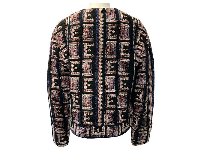 IRO Black Multi Tweed Collarless Lullia Jacket - view 3