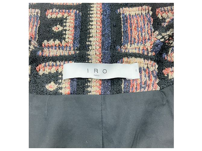 IRO Black Multi Tweed Collarless Lullia Jacket - view 4