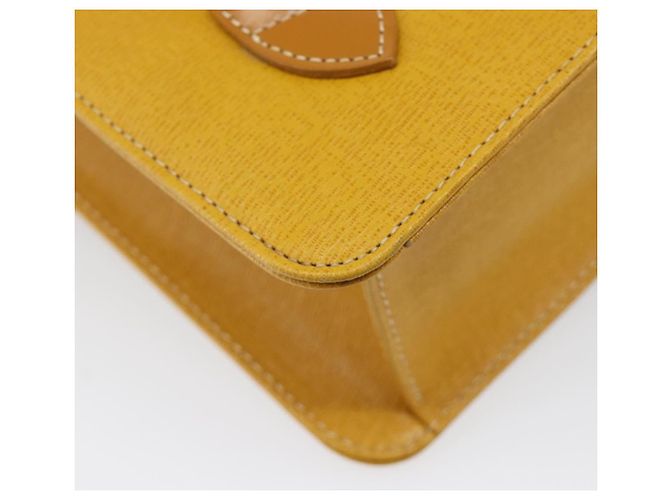 Borsa a mano Burberrys in pelle gialla tono oro Auth 199859A Giallo - vista 16
