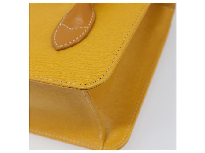 Borsa a mano Burberrys in pelle gialla tono oro Auth 199859A Giallo - vista 9