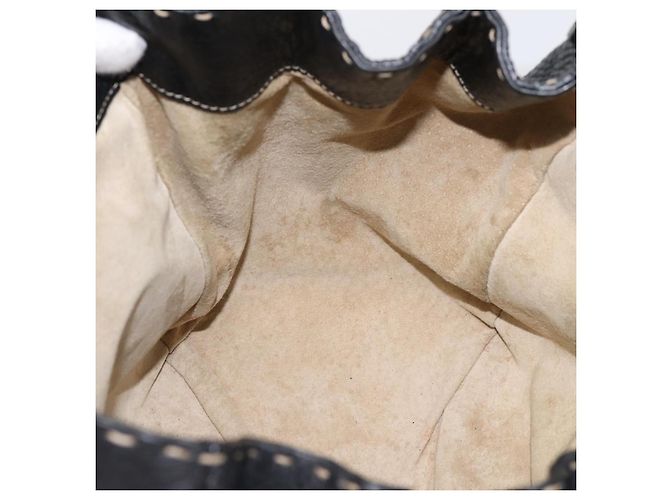 Bolso Tote FENDI Celeria de cuero negro plata Auth 200968A - vista 20
