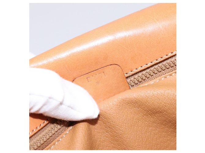 Céline Borsa a pochette CELINE Macadam Canvas PVC Leather Brown Gold Auth ka5944 Marrone D'oro - vista 12