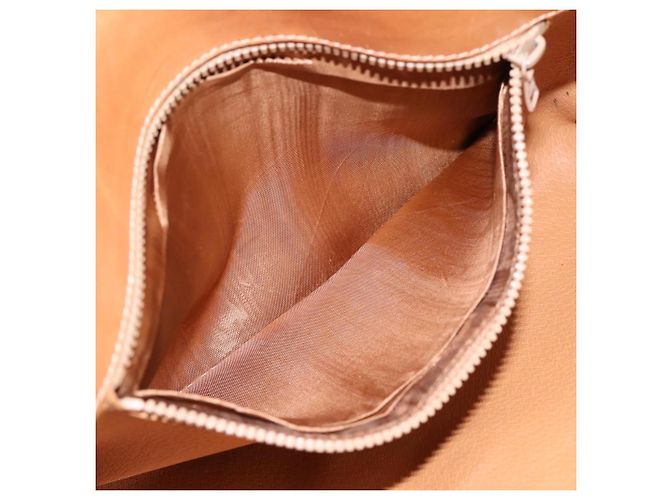 Céline Borsa a pochette CELINE Macadam Canvas PVC Leather Brown Gold Auth ka5944 Marrone D'oro - vista 21