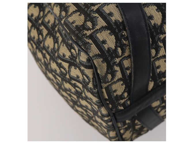 Borsa Boston Christian Dior Trotter Canvas Navy Silver Auth 199570 Argento Blu navy - vista 14