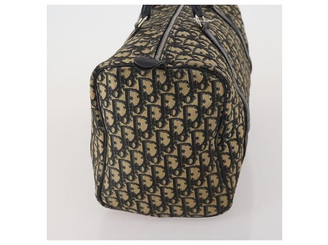 Borsa Boston Christian Dior Trotter Canvas Navy Silver Auth 199570 Argento Blu navy - vista 3