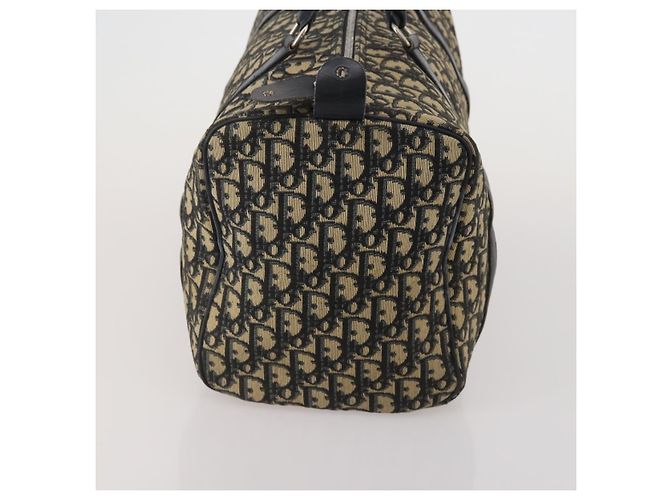 Borsa Boston Christian Dior Trotter Canvas Navy Silver Auth 199570 Argento Blu navy - vista 4