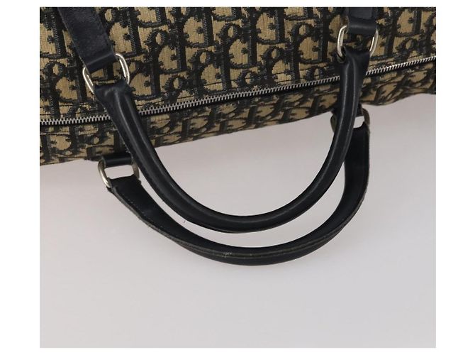 Borsa Boston Christian Dior Trotter Canvas Navy Silver Auth 199570 Argento Blu navy - vista 7