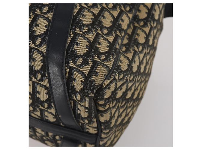 Borsa Boston Christian Dior Trotter Canvas Navy Silver Auth 199570 Argento Blu navy - vista 9