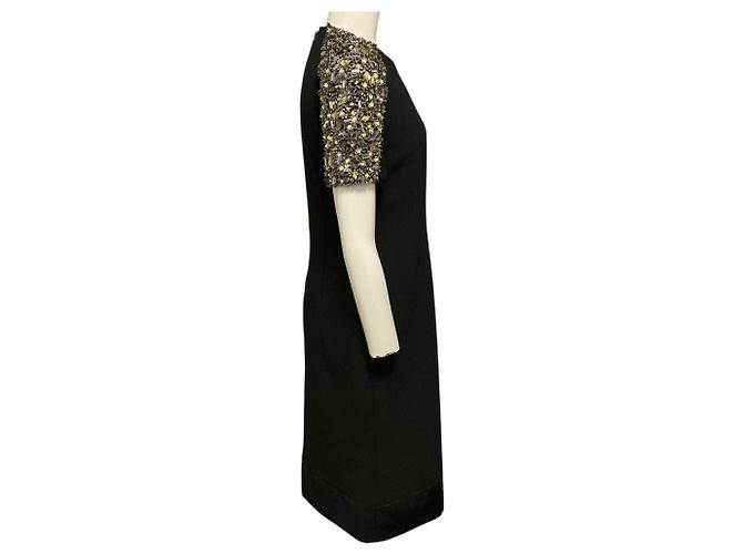 Abito midi a maniche corte con gioielli Burberry Charcoal Grey Grigio - vista 2