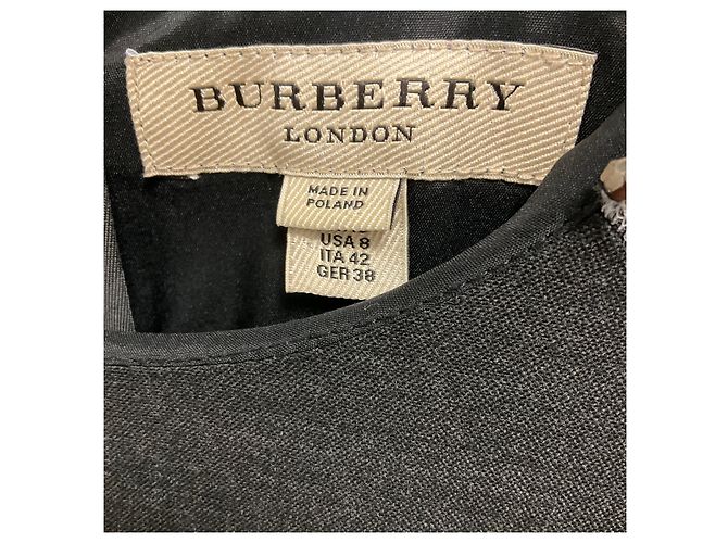 Abito midi a maniche corte con gioielli Burberry Charcoal Grey Grigio - vista 4