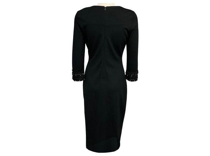 Escada Black Evokunia besticktes Stretch-Jersey Midikleid Schwarz - Ansicht 3