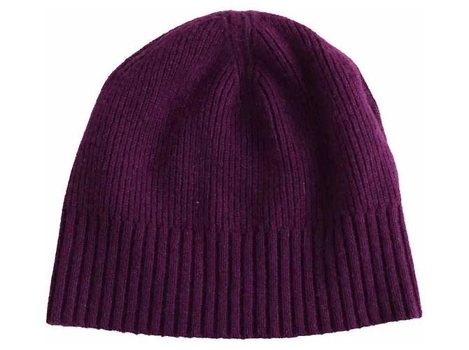 Berretto Burberry in cashmere viola Porpora - vista 3